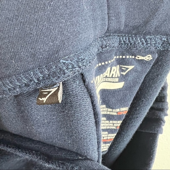 GYMSHARK Taper Leg Terry Sweatpants, Navy, Back Zipper Pocket, Size Small - Picture 7 of 7